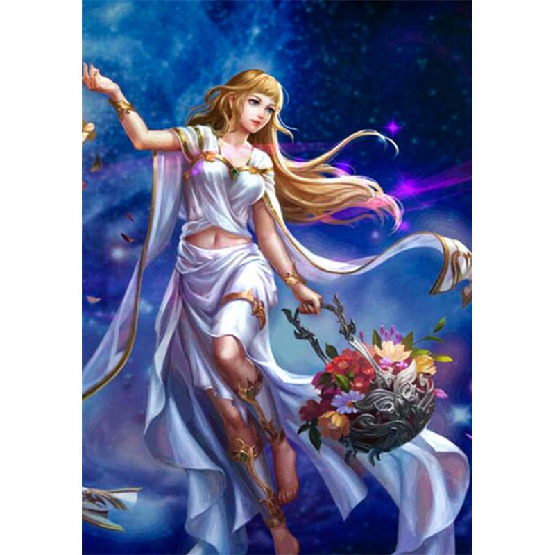 5D Diy Diamond Painting Cartoon Woman Cross Stitch Kit Full Round Drill Embroidery Mosaic Art Picture Of Living Decor