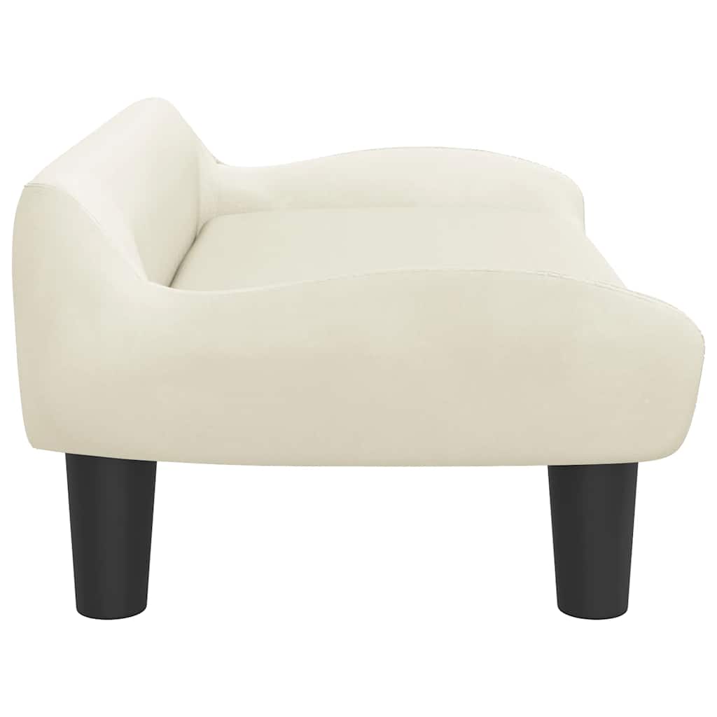 Kids  Sofa Cream 70 x 40 x 24 cm Velvet