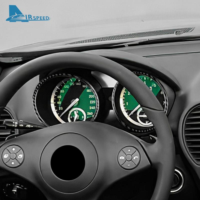 Real Soft Carbon Fiber Trim Sticker For Mercedes Benz SLK R171 2004 2005 2006 2007 2008 2009 2010 Speedometer Frame Accessories