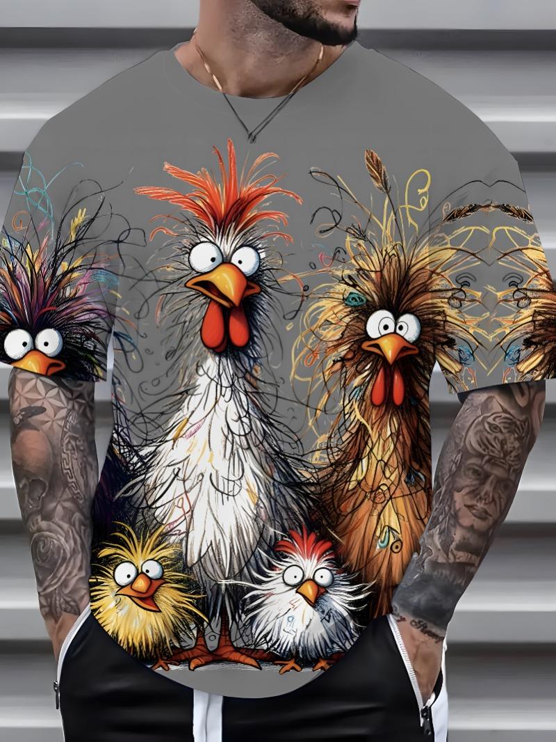 Fighting Chicken Men s Short T-shirt S