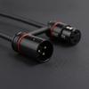 3-Pin Xlr Male To Male 90° Right Angle Adjustable Patch Cable Gold Plated Low Profile Short For Studio Mixer Rack