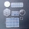 Nail Art Jewelry Storage Box: 12-Grid & 6-Grid, Transparent, Removable, Round & Square Divided Multifunctional Tool Organizer