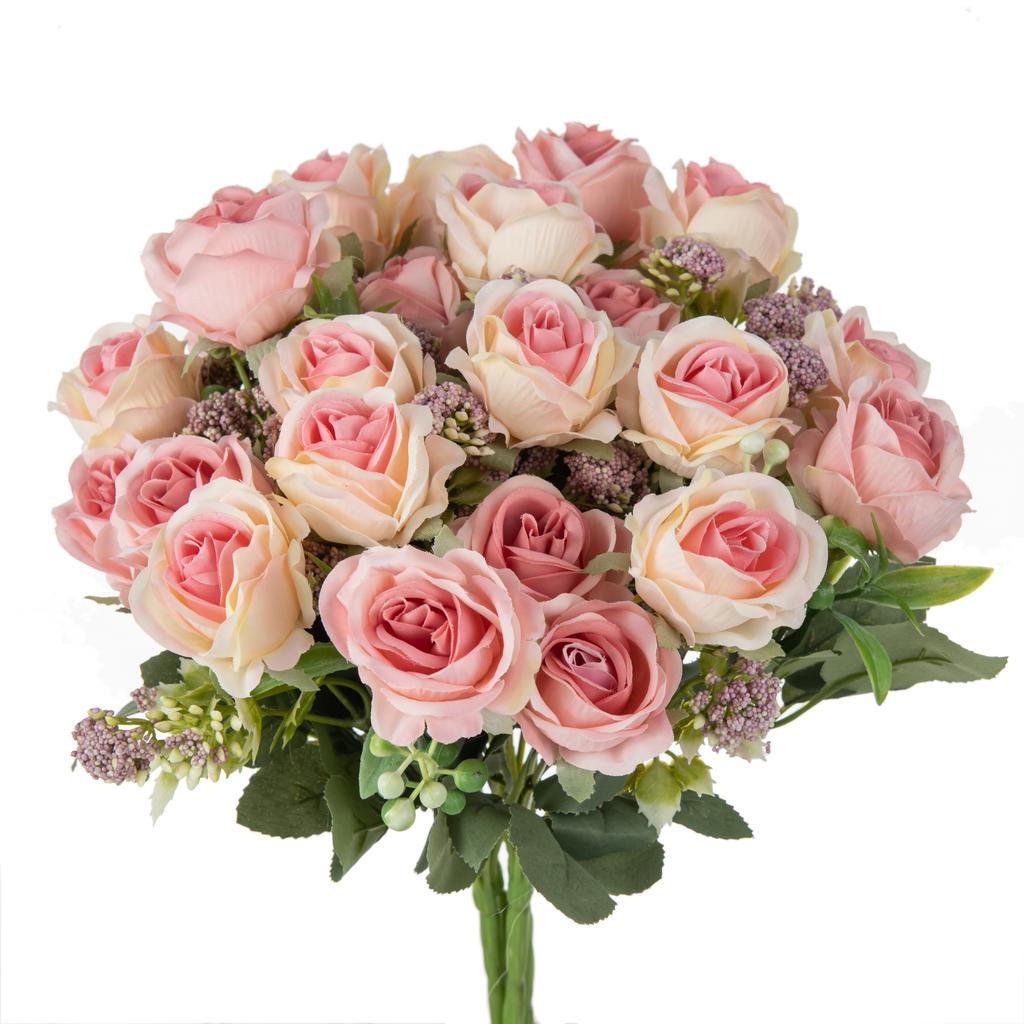 Artificial Flowers Silk Rose Bouquet Festival Garden Home Room Table Wedding Bridal bouquet Arch Decoration Diy Gift Accessories