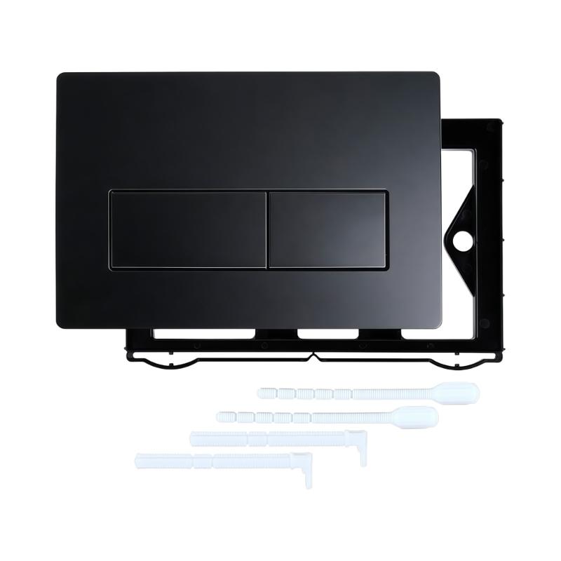 Upgrades Water Tank Button Panel Plastic Construction Easy Installs Strong Bathroom Flush Panel for Bathroom