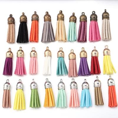 10-20pcs 30/55mm Leather Tassels Vintage Korean Velvet Tassel Fringe For DIY Jewelry Making Crafts Keychain Supplies Accessories