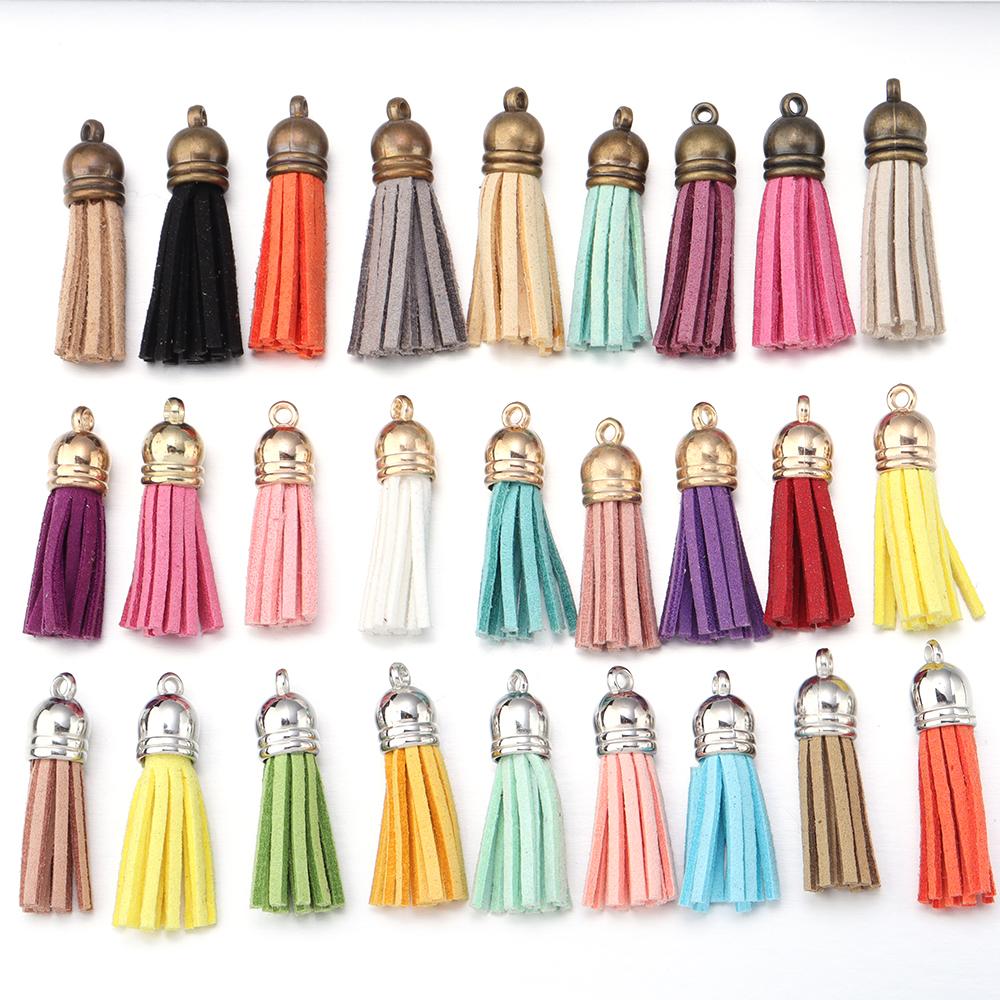 10-20pcs 30/55mm Leather Tassels Vintage Korean Velvet Tassel Fringe For DIY Jewelry Making Crafts Keychain Supplies Accessories