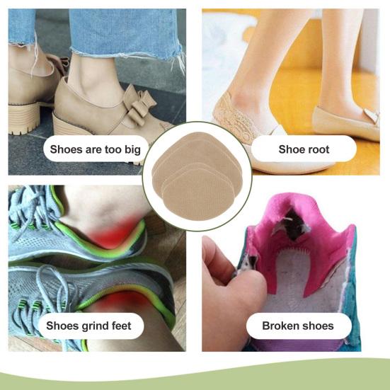 2 Pairs Shoe Heel Repair Patches Self-Adhesive Soft Inside Running Shoes Hole Repair High Heels Pain Relief Insert Cushions Pads Protectors Kit