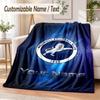 Custom Text Flannel Blanket Millwall Print Warm Cozy Blanket Home Sofa Bedding