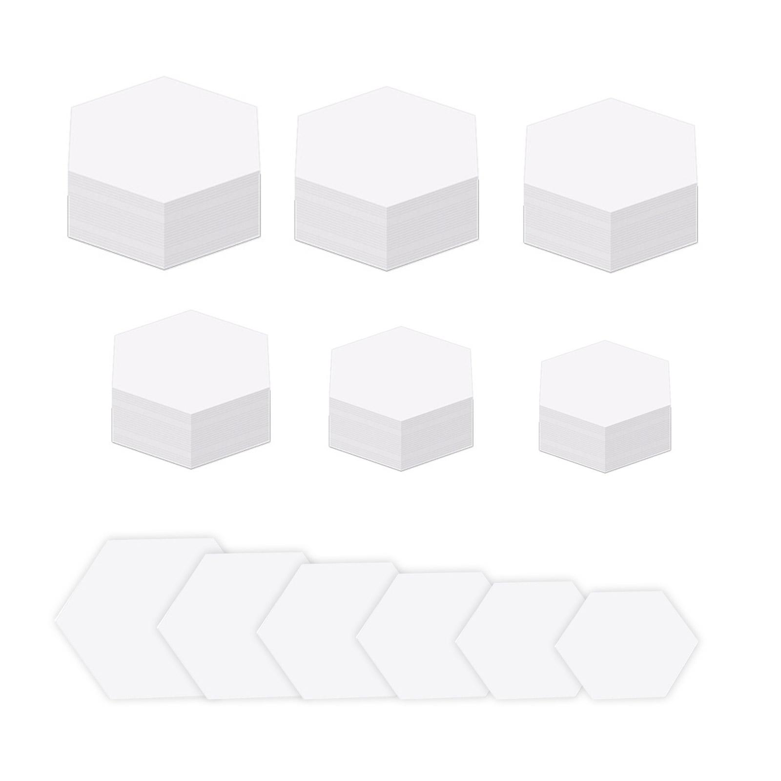 

600Pcs Hexagon Paper Piecing Paper for Patchwork Quilting 6 Different Size Paper Piecing Shapes Quilting Templates