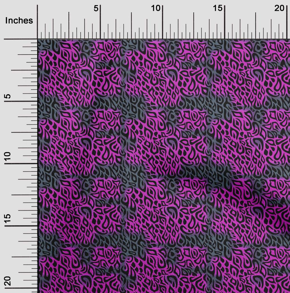 oneOone Cotton Flex Fuschia Pink Fabric Animal Skin Sewing Fabric By The Yard Printed Diy Clothing Sewing Supplies 40 Inch
