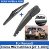 2PCS Car Rear Wiper Blade and Arm Fit for Renault Koleos MK2 Hatchback 2016-2020 Window Windshield Wiper Blade Arm Set