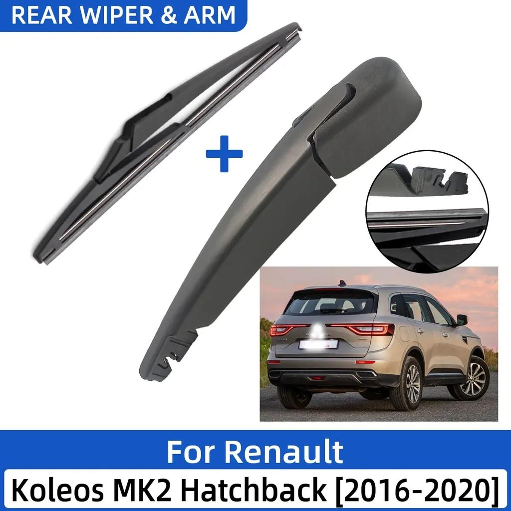 2PCS Car Rear Wiper Blade and Arm Fit for Renault Koleos MK2 Hatchback 2016-2020 Window Windshield Wiper Blade Arm Set