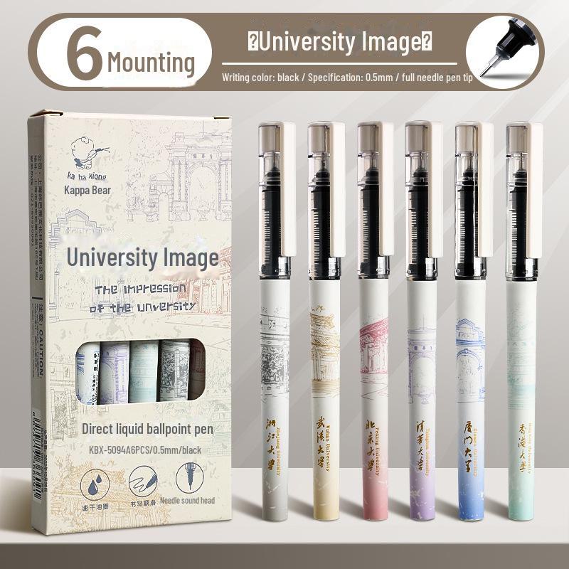 Metaverse Quick-Dry 0.5mm Student Ballpoint Pen - Full Needle Tube Signature Pen