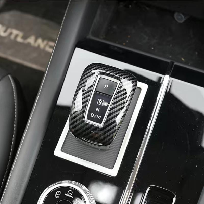 For Mitsubishi Xforce HEV 2025 2026 Car Interior Accessories ABS Carbon Shift Knob Cover Auto Gear Lever Head Trims Styling