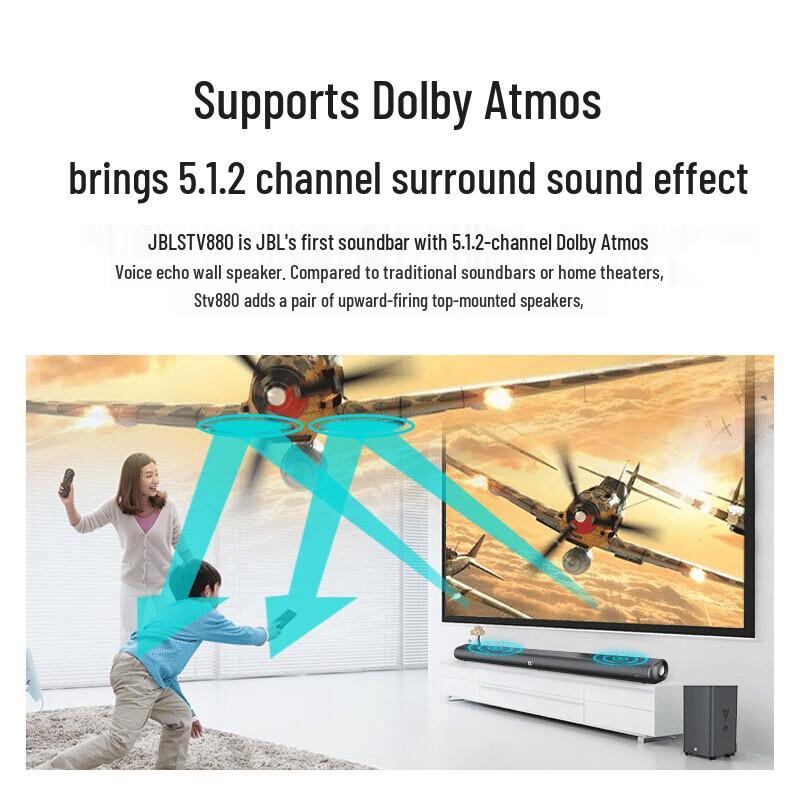JBL Cinema STV880 Dolby Atmos Soundbar Home Theater System