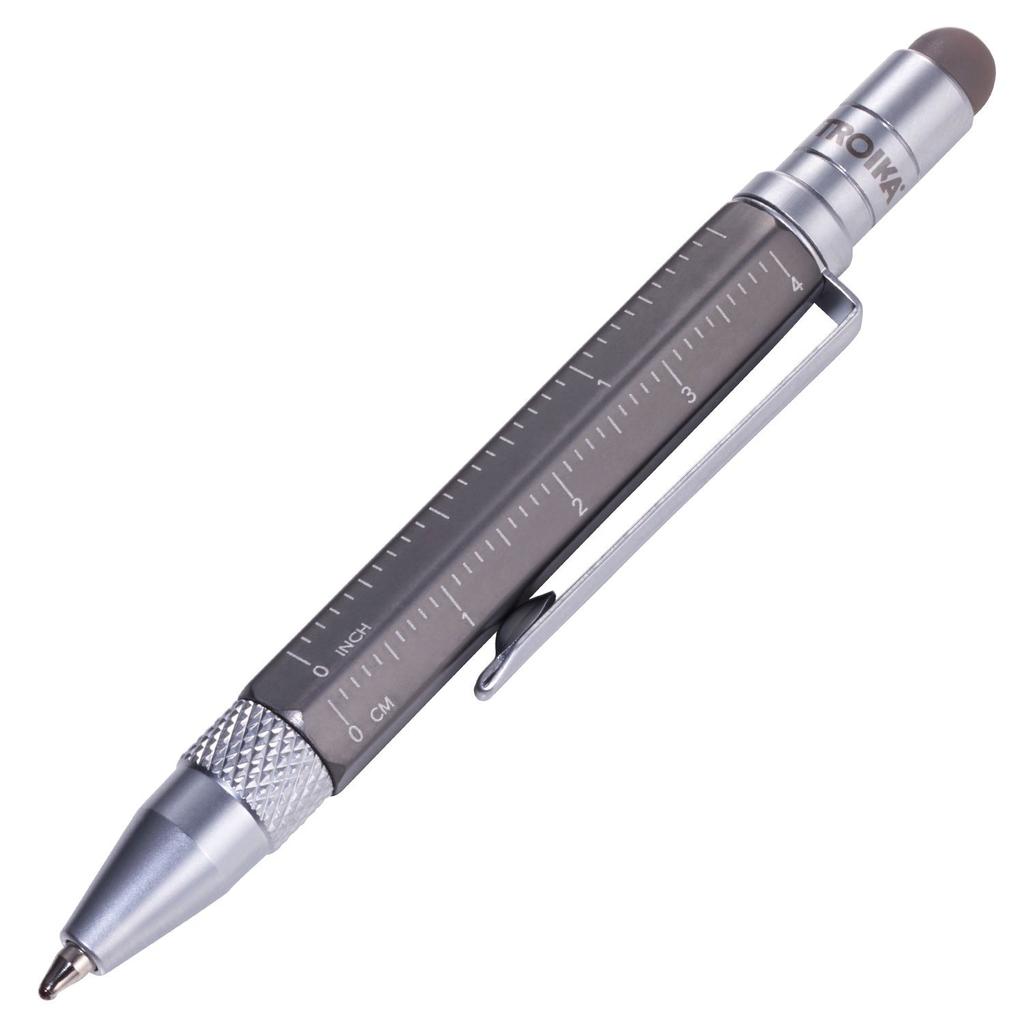 TROIKA Titanium Color Ballpoint Pen Construction, Lilliput, TR-PIP25/TI Multi-Function