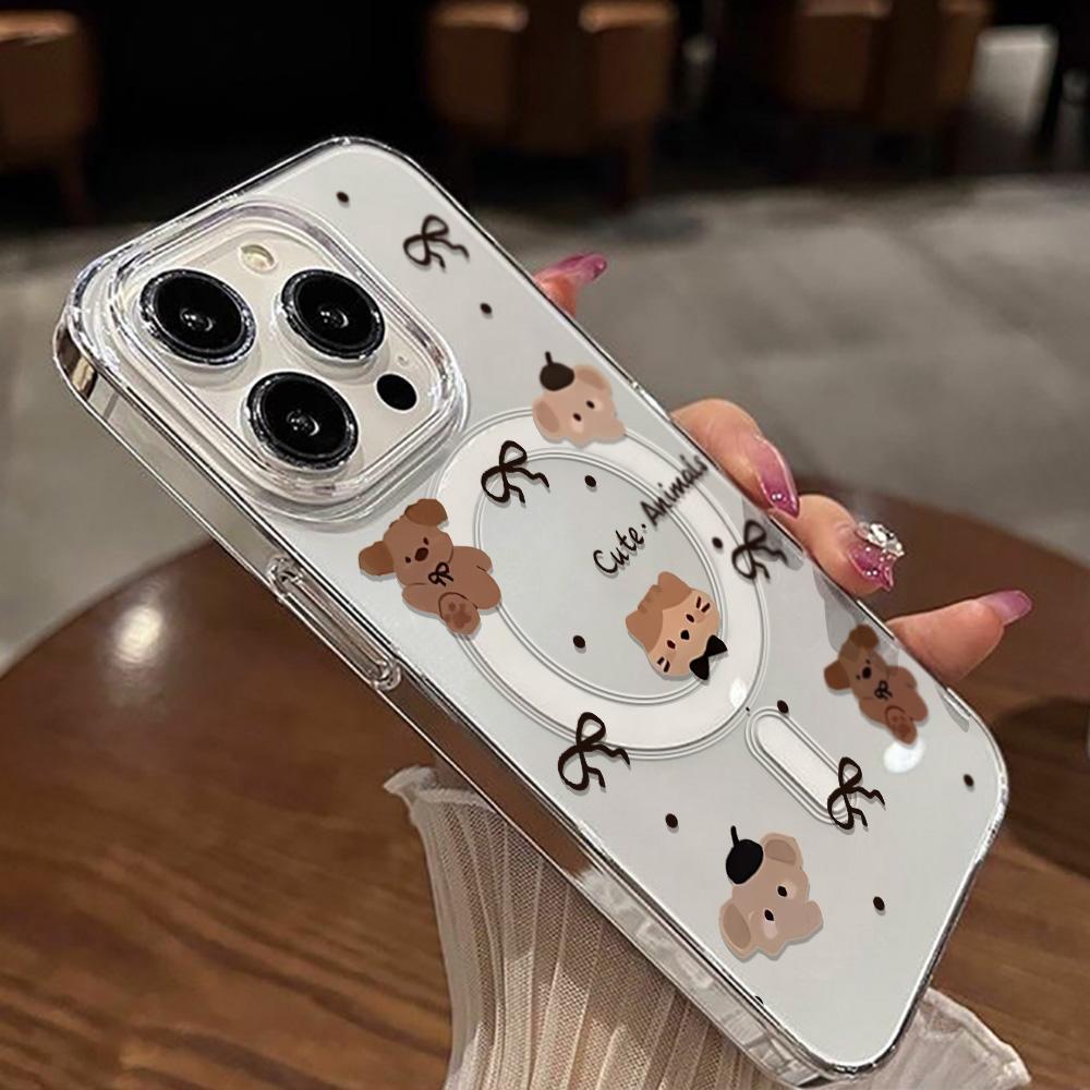 Magnetic Phone Case for iPhone 12 14 16 17 Pro 17 16 15 14 13 12 Pro Max  12 13 14 15  16 High Quality Shockproof Shell Full Protection Cute Style