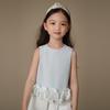 Hacikis Girls' Blue Ruffle Trim Knit Vest Top