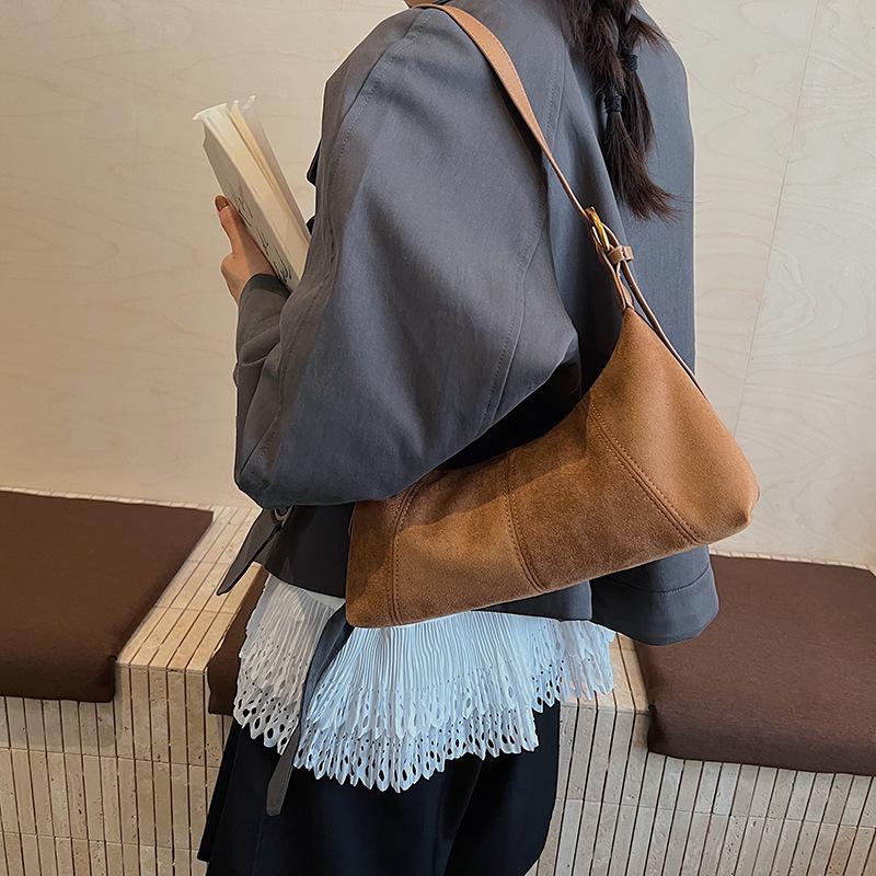Französischer Chic Damen Herbst Schultertasche mit großem Fassungsvermögen