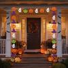 Soft Felt Garland Halloween Party Hanging Garland, Creepy Pumpkin Ghost Skull Witch Hat Streamer, Horror Banner Backdrop Decor for Trick or
