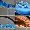 3D Moving Sand Art Picture Round Glass Deep Sea Sandscape Hourglass Quicksand Craft Flowing Painting Office Home Decor Gift 7in