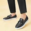 Men's Tassel Loafers, Genuine  Leather Slip - on Casual Shoes, Breathable Inner (Keeps Feet Dry for 8H), for Office & Daily Wear