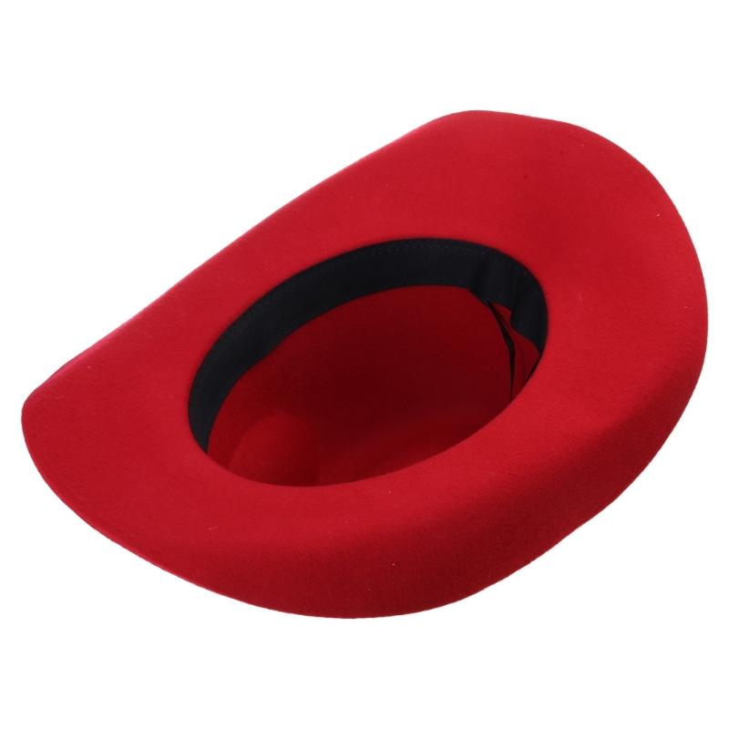 Wool Homburg Cowboy Hats Exotic Hat for Women Men Photo Props Western for Men Women Unisex Wear Headwear