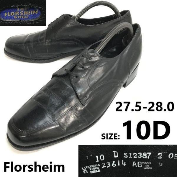 

Florsheim vintage U-tip shoes 10D 27.5 black Goodyear welt