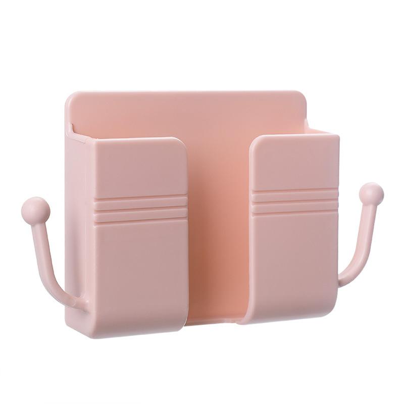 Wall Mount Phone Holder, Phone Stand For Bed, Wall Mounted Shower Phone Holder Remote Control Holder With Hooks