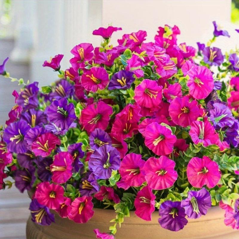 2 Stück Simulation Mehrfarbige Eukalyptus Violett Außenwandhängekorb Dekoration