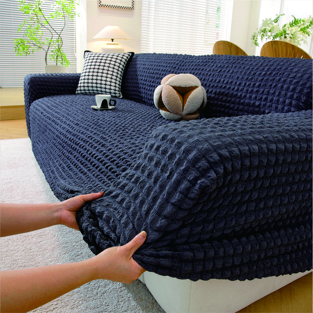 

Breathable & Soft Sofa Cover with Three-dimensional Design Elastic Stretch Anti Slip Washable Suitable for All Seasons 1-seater sofa темно серый