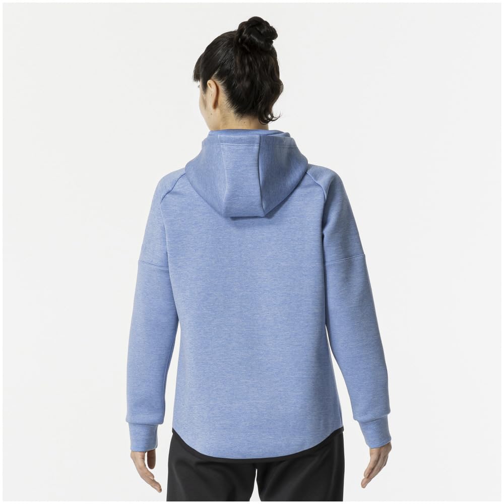 Mizuno Training Wear Stretch Sweat Hoodie for Easy Parisian Blue Size XL Movement, 32MCA330, Heather,