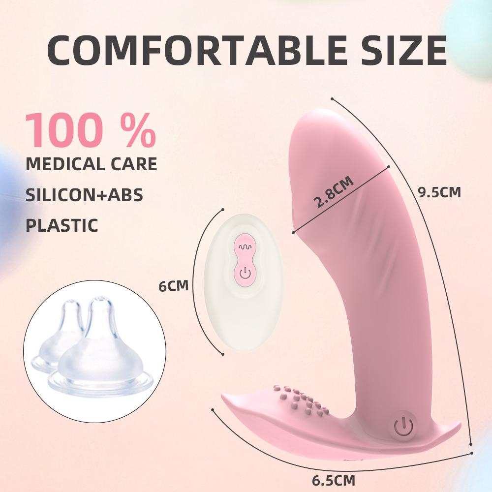 Klitsjokk Orgasme Vibrator Dildo Kvinnelig Sexleketøy Vaginal Stimulator Par Bærbar Vibrator G-punkt Voksen Onani