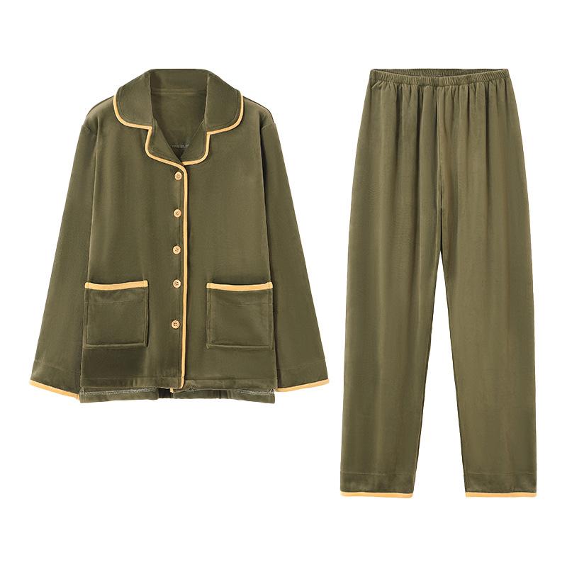 Pajamas Women'S Spring And Autumn Coral Fleece Thickened Fleece Winter Autumn And Winter Flannel Winter Loungewear