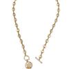 Heart Shape Pendant Necklace With Gold Plated Alloy Chain For Women
