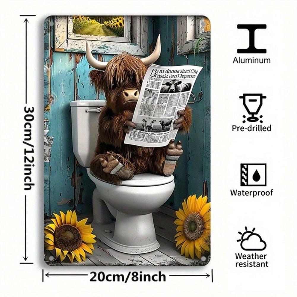 

Металлическое Настенное Искусство Винтажная Хайлендская Корова 8x12 Дюймов Водонепроницаемый Устойчивый к Погоде Железный Декор Для Дома Бара Кафе Мужской Уголок 20x30 разноцветный