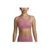 Nike Logo Print Medium Support Padded Asymmetric Sports Bra Women Underwear Pink DQ5243-667