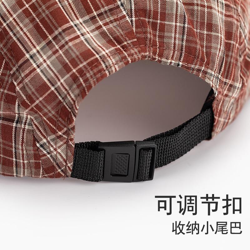 Quick-drying baseball cap retro mesh cap nylon windbreak rope light and breathable outdoor quick-drying flat-brimmed baseball cap
