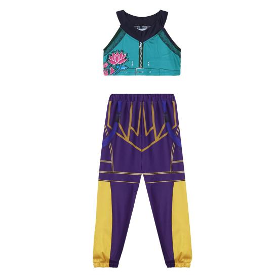 Girl Pop Singer Halloween Costume Stage Performance Outfit Vibrant Print Cosplay Attire Dress Up Costume for Parties
