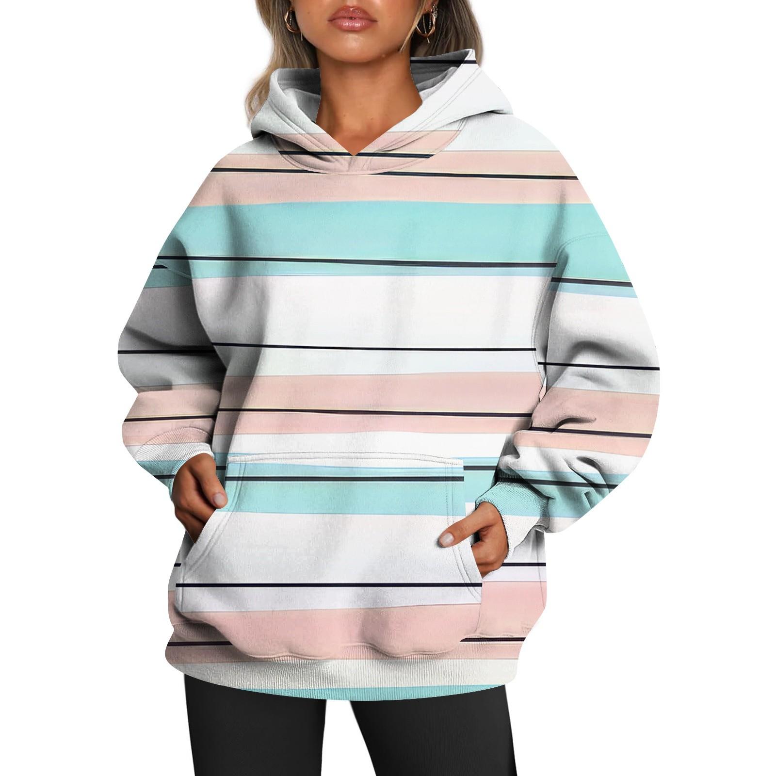 

Женские толстовки с капюшоном большого размера с длинным рукавом с принтом, пуловеры, осенние наряды с карманом XL белый