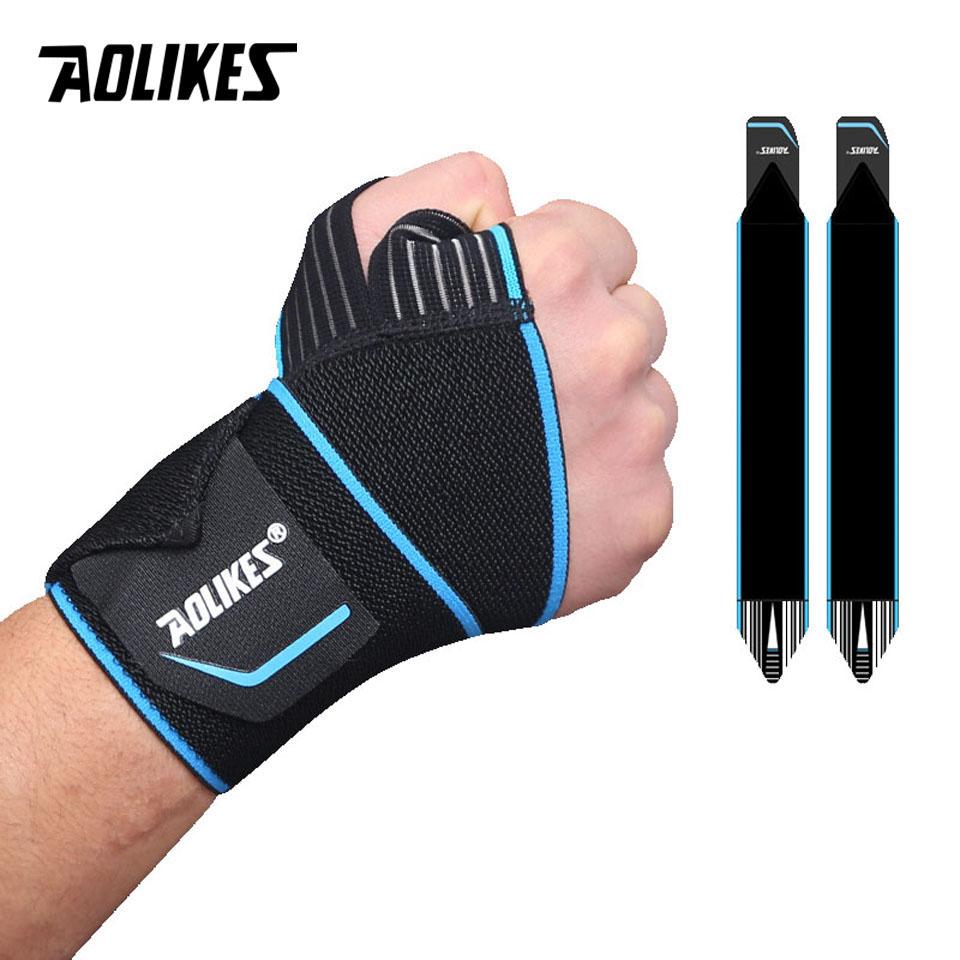 Aolikes 1 Pair Wrist Brace With Thumb Support Wrist Compression Straps For Workouts, Gymnastics, Weightlifting, Men, Women