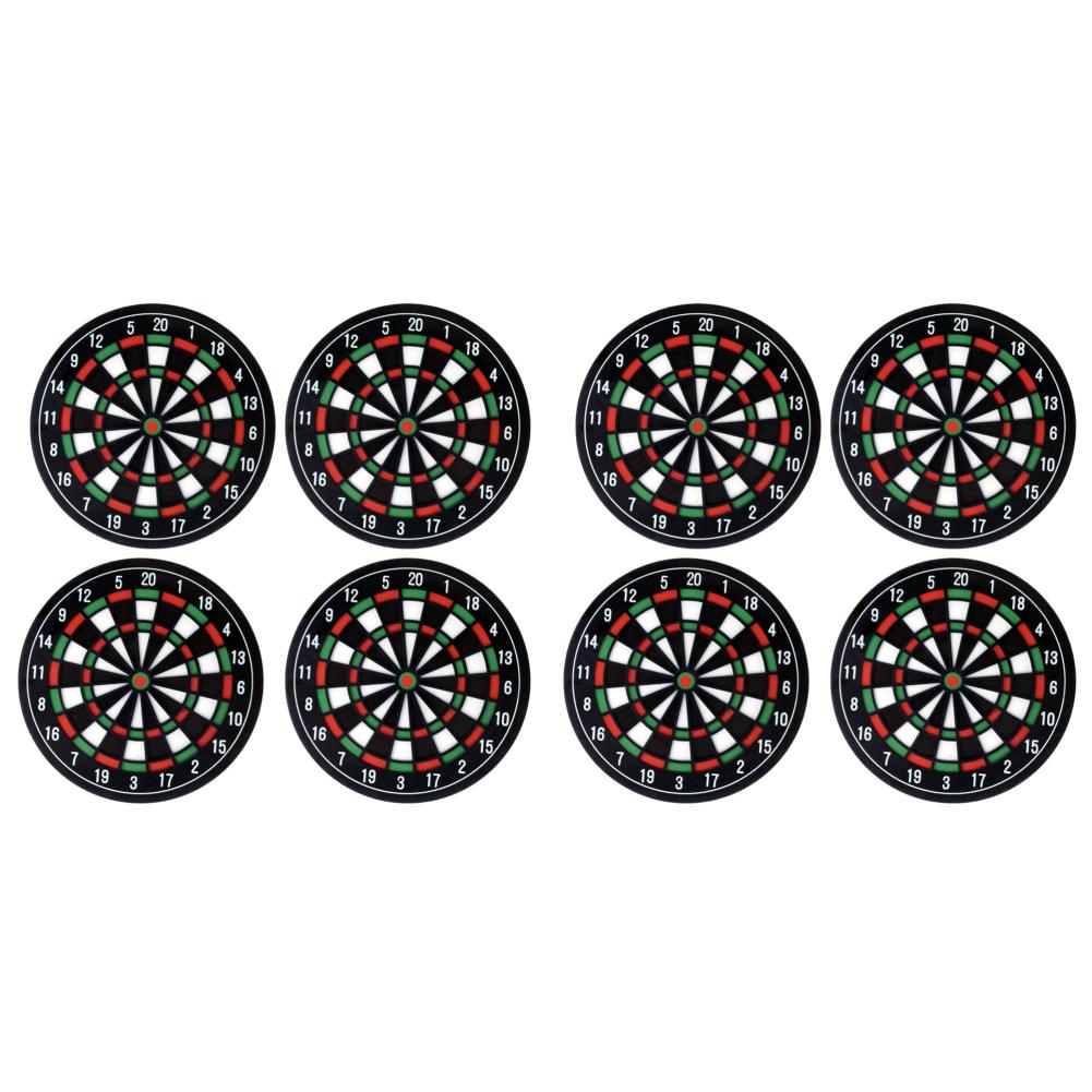 12-4Pcs Dart Board Shape Drinks Coasters Creative Non Slip Round Coasters Heat Resistant Coffee Mug Coasters for Coffee Tea Mat