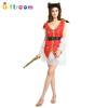 Elegant Courtly Red Pirate Outfit For Women Exceptional For Halloween And Stage