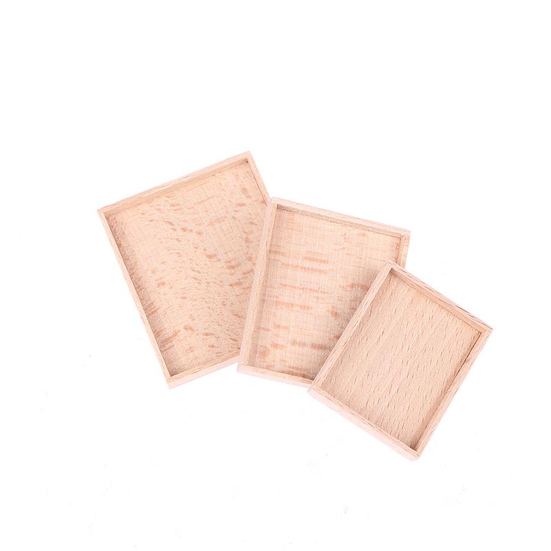 1:12 Puppenhaus Miniatur Mini Teller Holztablett Modell Küchendekor Zubehör