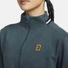 Nike Dri-Fit Heritage Half-Zip Stand Collar Long Sleeve Sweatshirt Women Tops Dark-Green FB4152-328