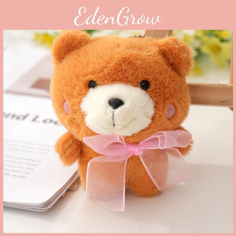 Adorable Plush Bear And Pig Toy Glitter Eyeglass Holder Mini Cartoon Animal Ornament