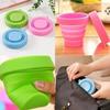 1 Pcs Portable Silicone Telescopic Drinking Collapsible Folding Cup Travel Camping Bathroom Tumblers Water Bottle