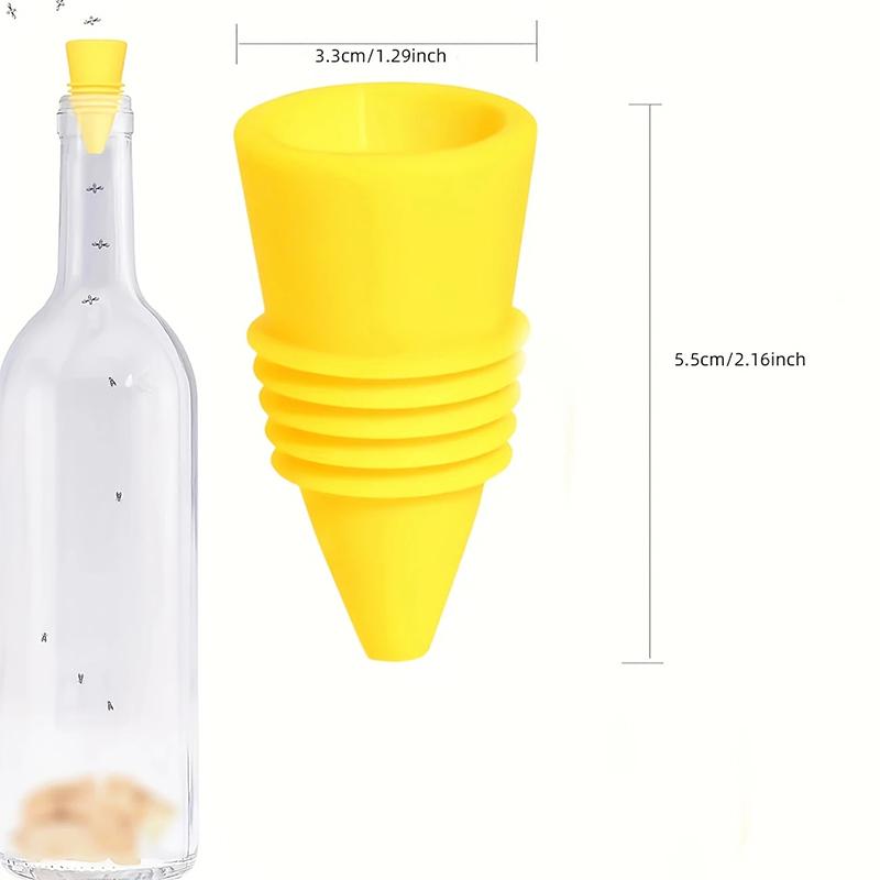 Flexible Flies Trap Funnel Reusable Silicone Pest Control Fruit Flies Catcher Killer Home Garden Kitchen Flytrap Fitting