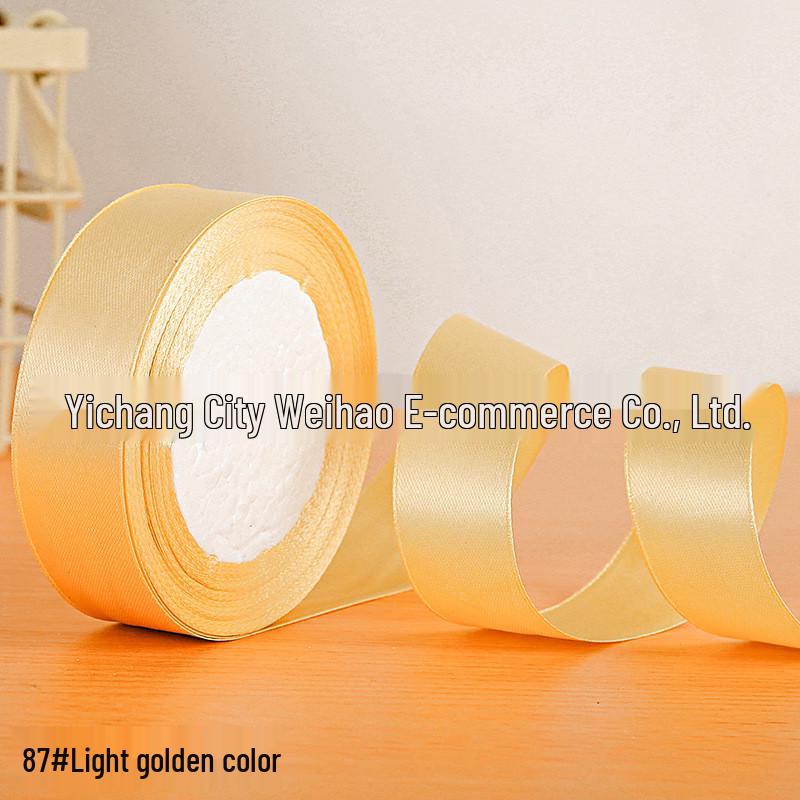 2.5cm Polyester Satin Ribbon for Gift Box and Hair Accessories