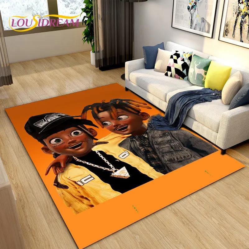 Legend Star Hip Hop Art Rapper Area Rug Large,Carpet Rug for Living Room Bedroom Sofa Doormat Decoration,Kids Non-slip Floor Mat